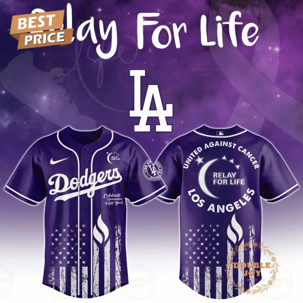 Los Angeles Dodgers United Against Cancer Relay For Life 2025 Limited Edition Baseball Jersey Image