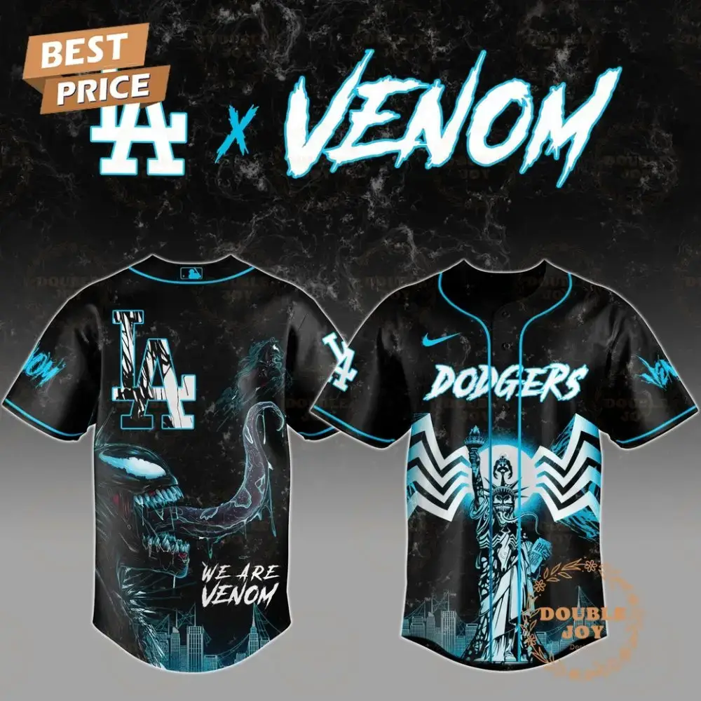 Los Angeles Dodgers We Are Venom 2025 Special Edition Baseball Jersey Image