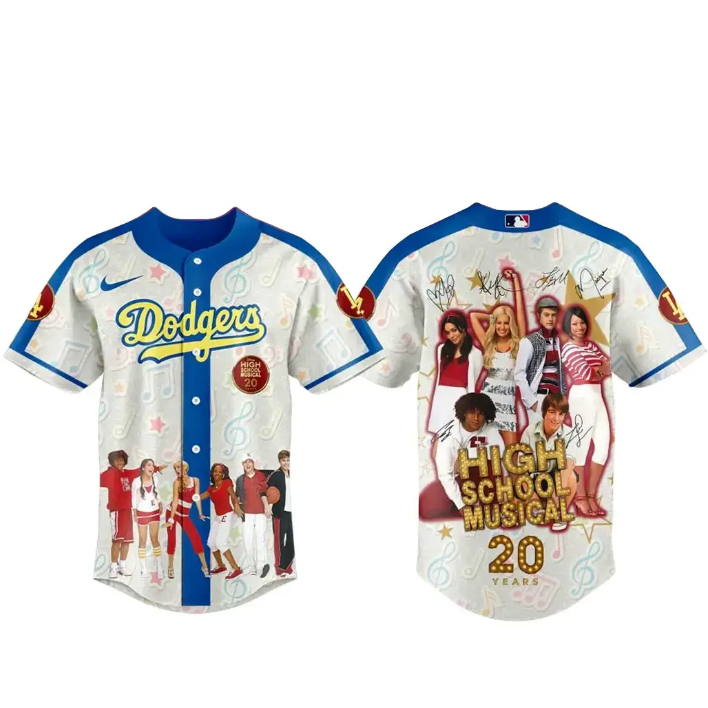 Los Angeles Dodgers x 20th Anniversary High School Musical Baseball Jersey Image