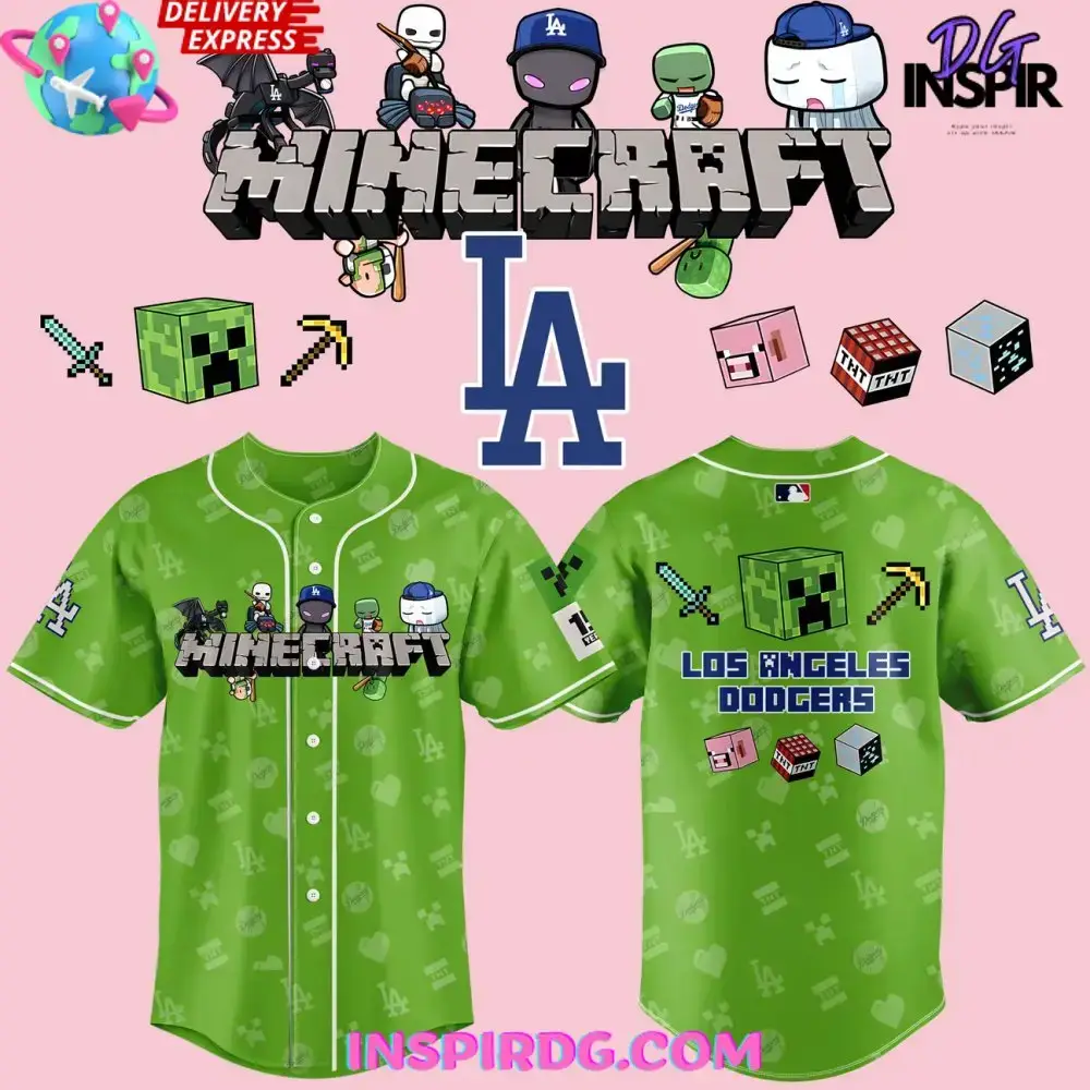 Los Angeles Dodgers X A Minecraft Movie 2025 Baseball Jersey Image