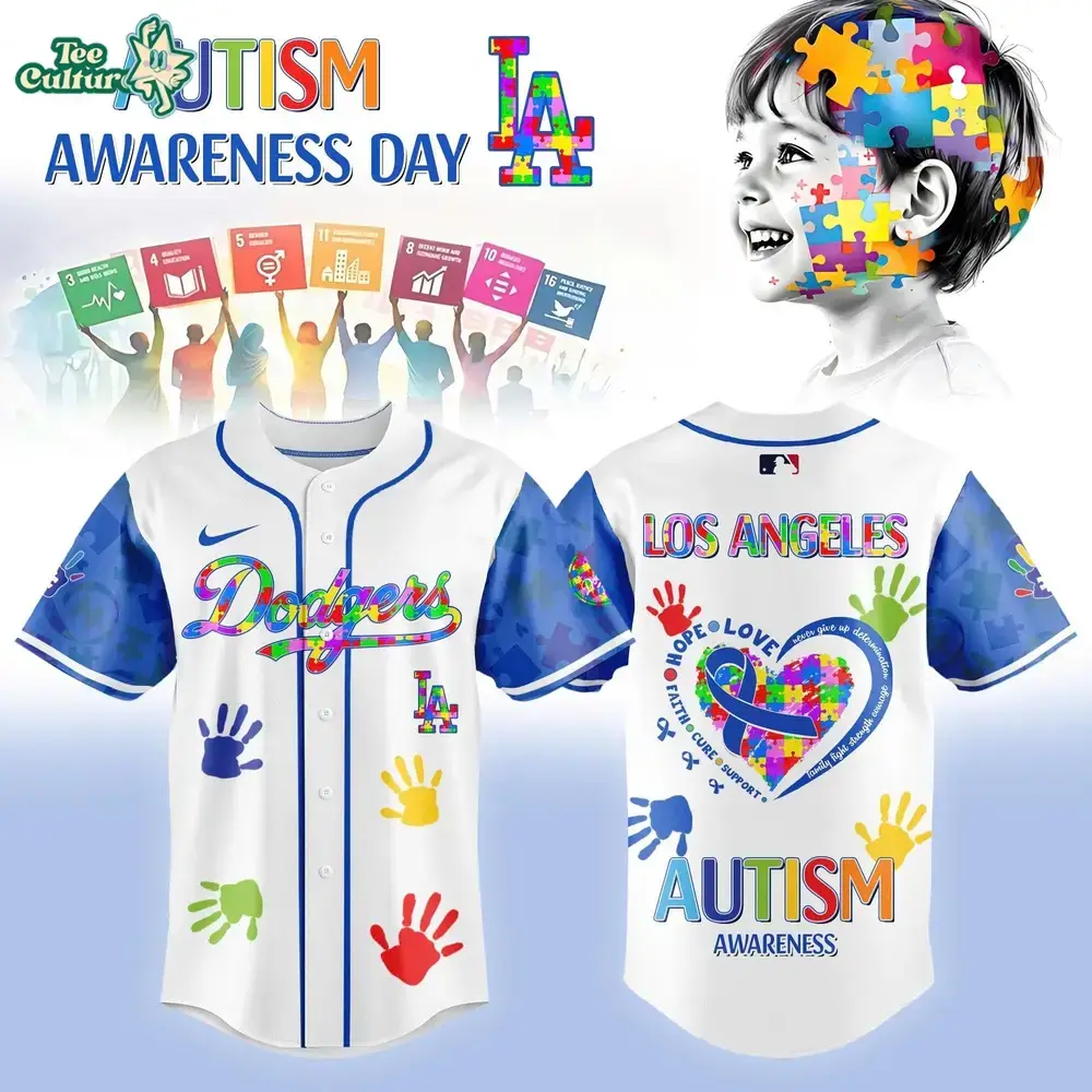 Los Angeles Dodgers x Autism Awareness 2026 Special Edition Baseball Jersey Image