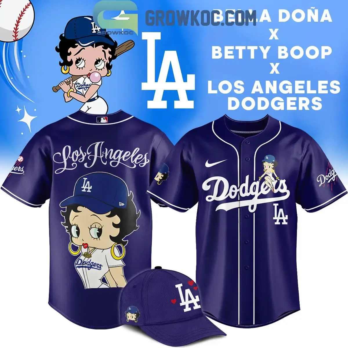Los Angeles Dodgers x Bella Dona x Betty Boop Jersey Image