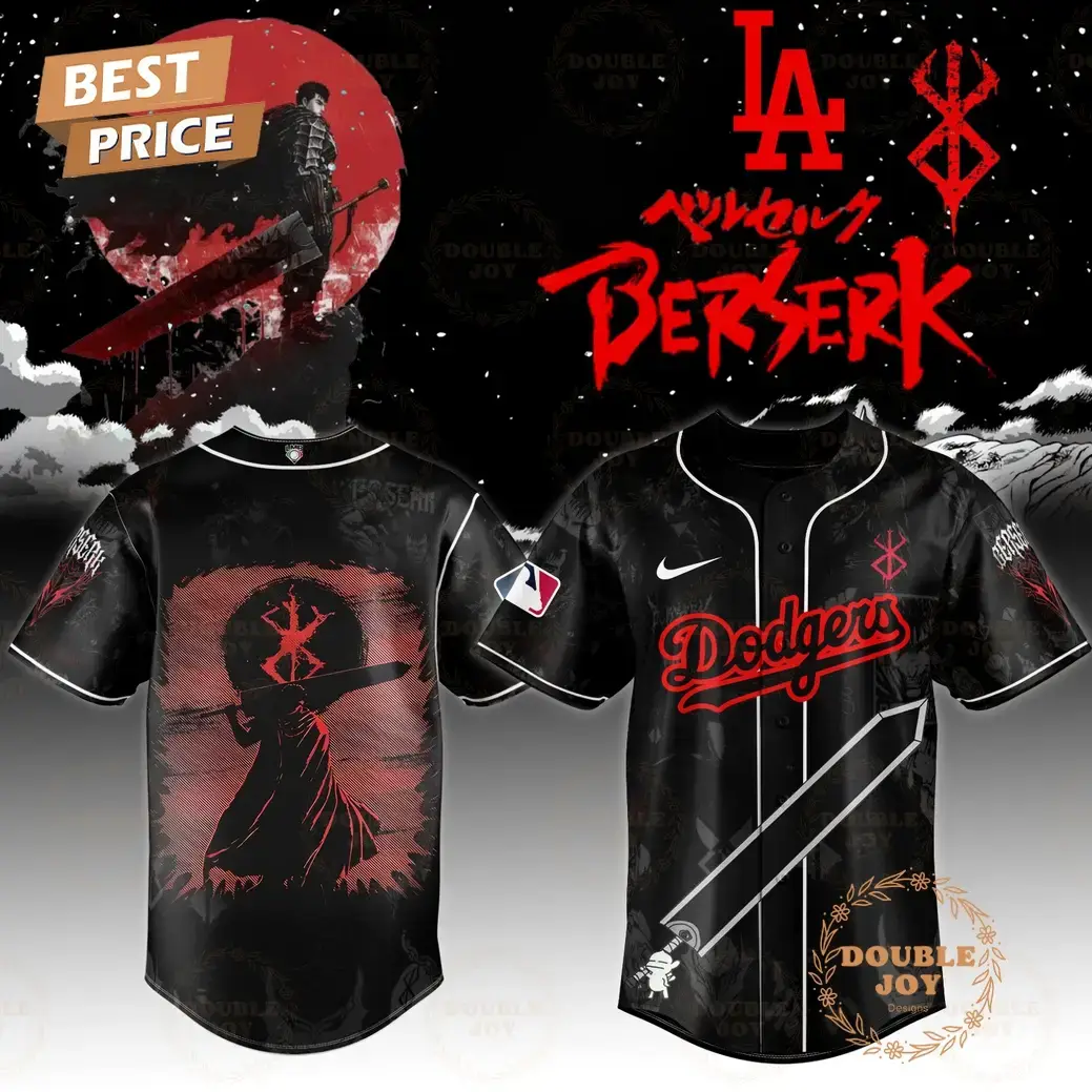 Los Angeles Dodgers x Berserk Black Guts Limited Edition 2025 Baseball Jersey Image