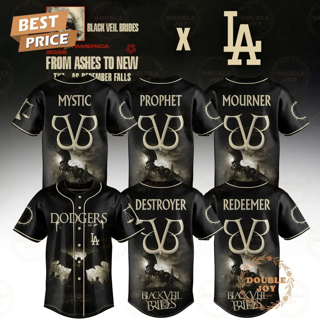 Los Angeles Dodgers x Black Veil Brides Team 2026 Baseball Jersey Image
