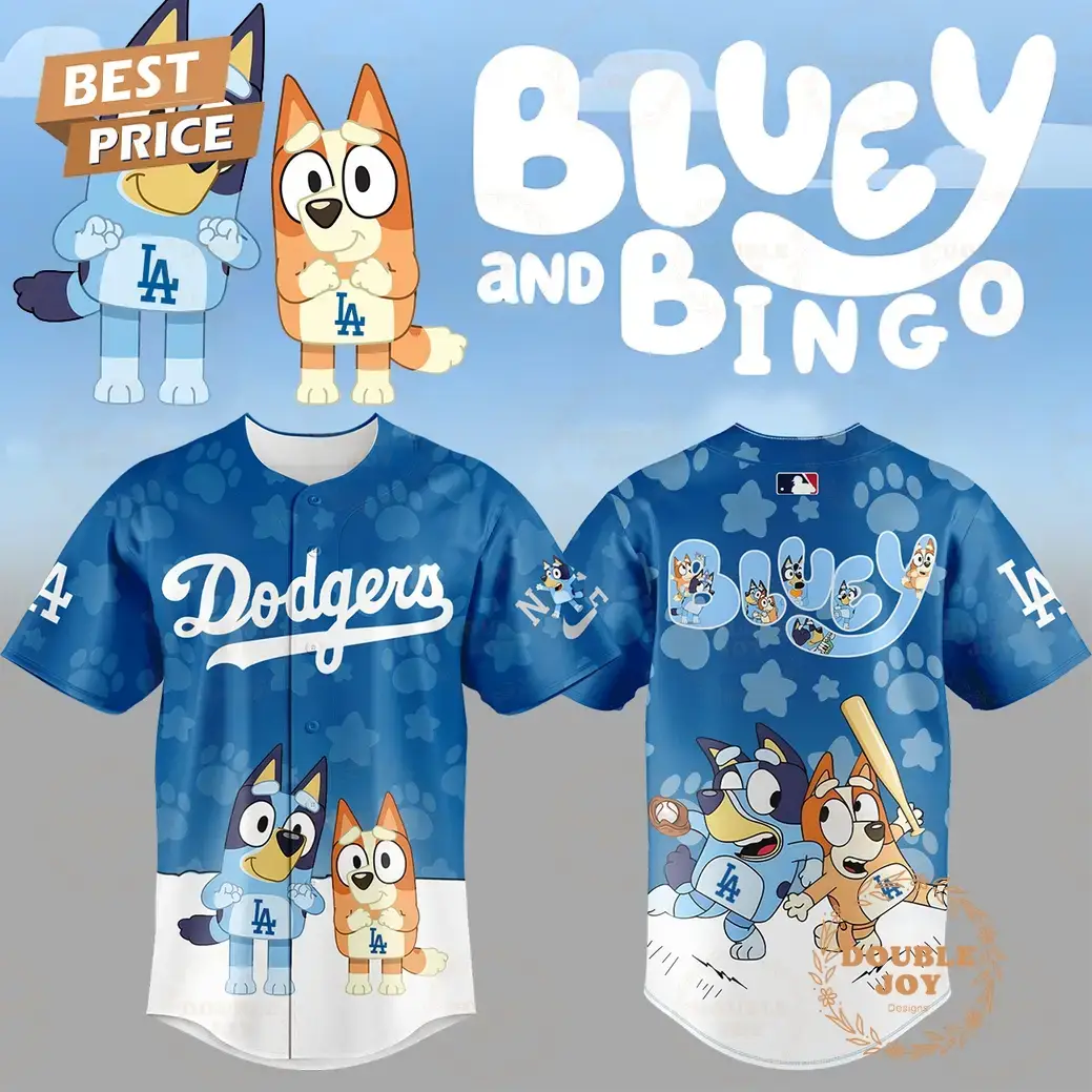 Los Angeles Dodgers x Bluey And Bingo 2025 Baseball Jersey Image