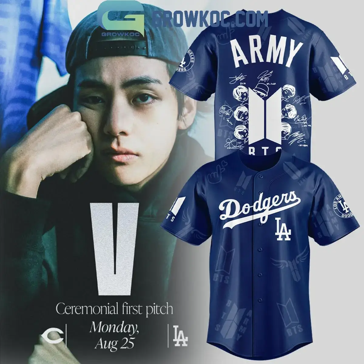 Los Angeles Dodgers x BTS Army Jersey Image