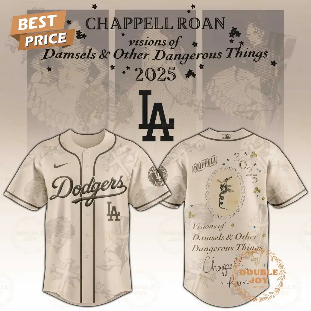 Los Angeles Dodgers x Chappell Roan Damsels and Other Dangerous Things 2025 Baseball Jersey Image