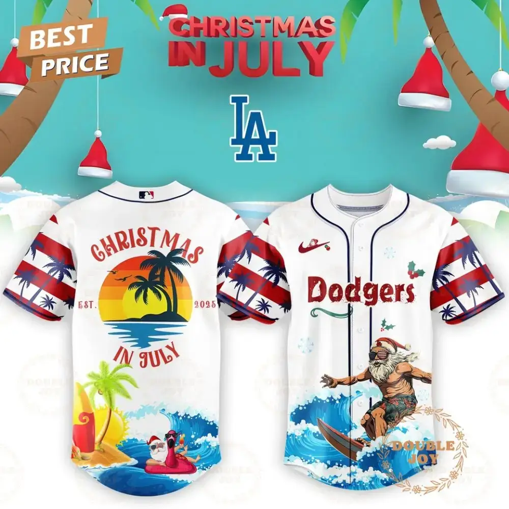 Los Angeles Dodgers X Christmas In July Est.2025 Special Edition Baseball Jersey Image