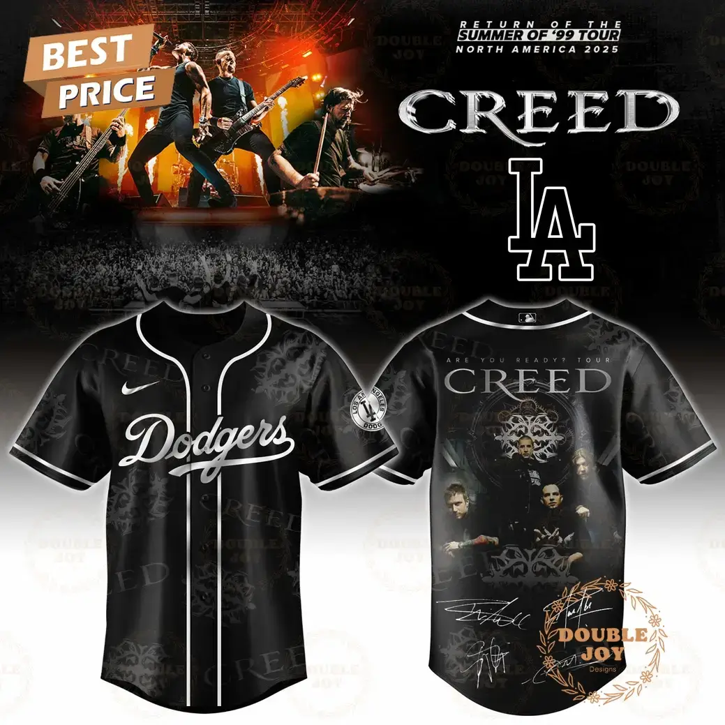 Los Angeles Dodgers x Creed Are You Ready Tour Limited Edition Baseball Jersey Image