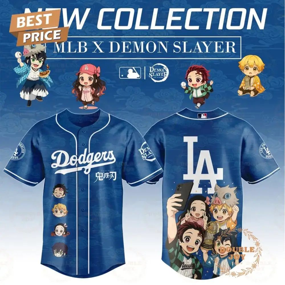 Los Angeles Dodgers X Demon Slayer Special Edition 2025 Baseball Jersey Image
