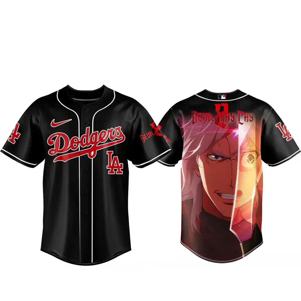 Los Angeles Dodgers x Devil May Cry 2 Baseball Jersey Image