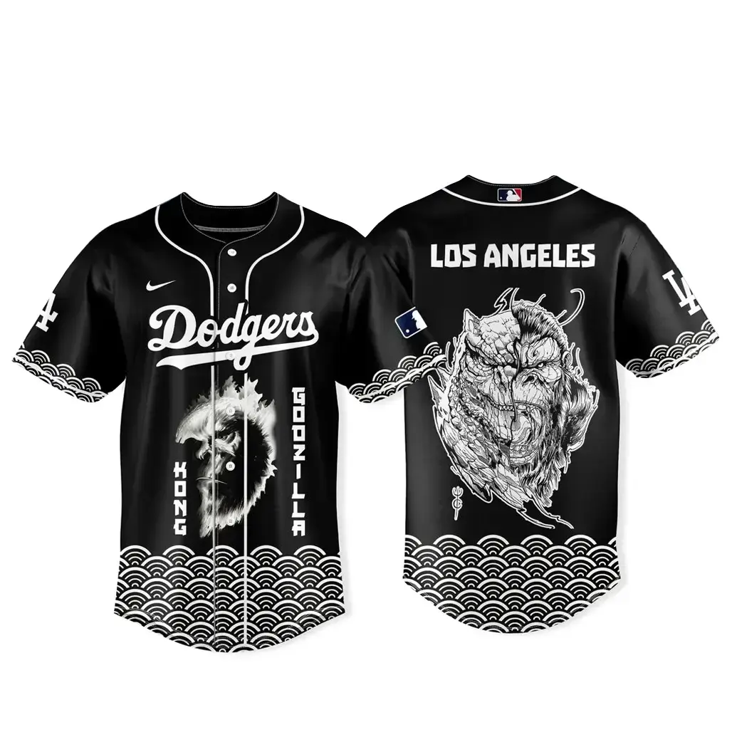 Los Angeles Dodgers x Godzilla and Kong 2026 Baseball Jersey Image