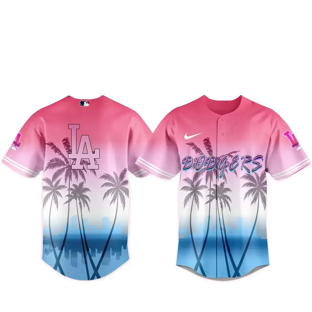 Los Angeles Dodgers x Grand Theft Auto VI 2026 Summer Vibes Baseball Jersey Image