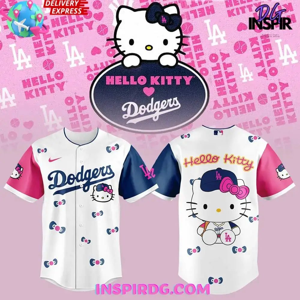 Los Angeles Dodgers X Hello Kitty Night 2025 Baseball Jersey Image