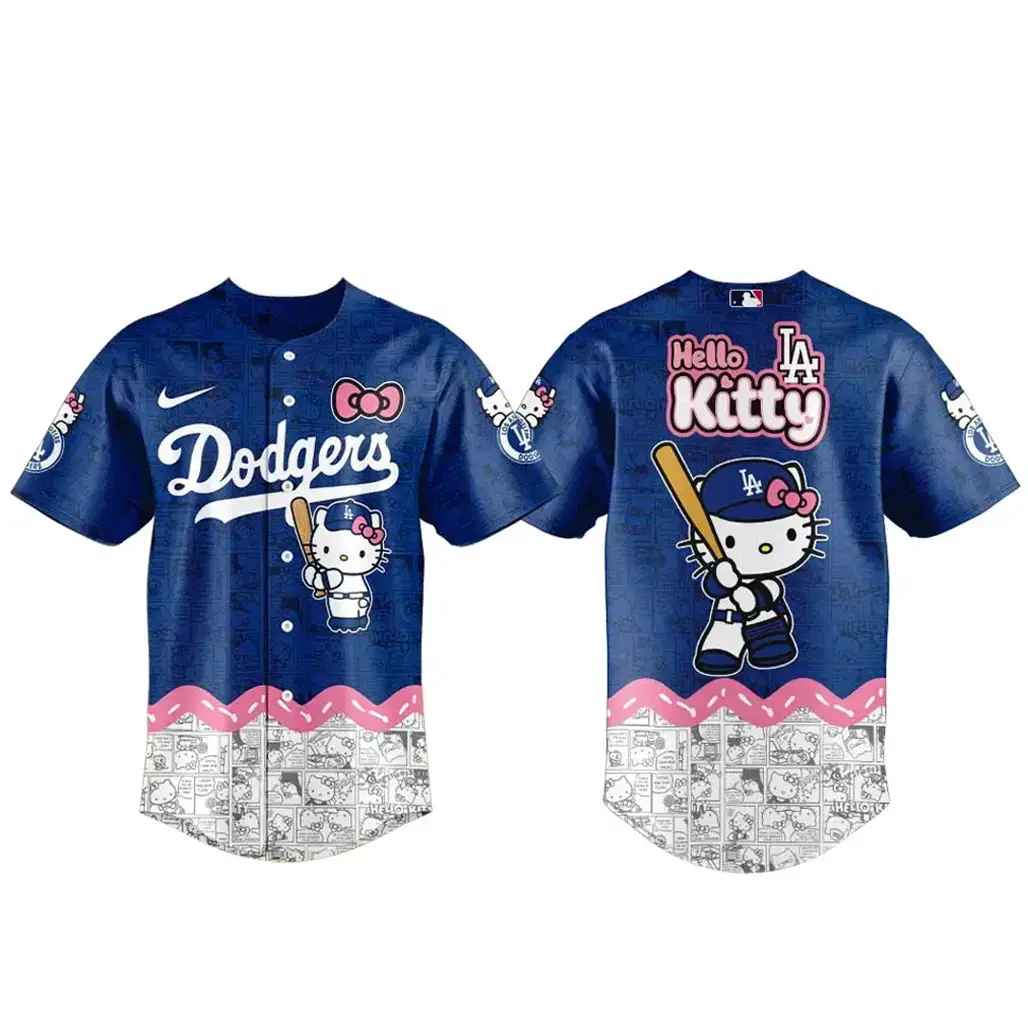 Los Angeles Dodgers x Hello Kitty Night 2026 Baseball Jersey Image