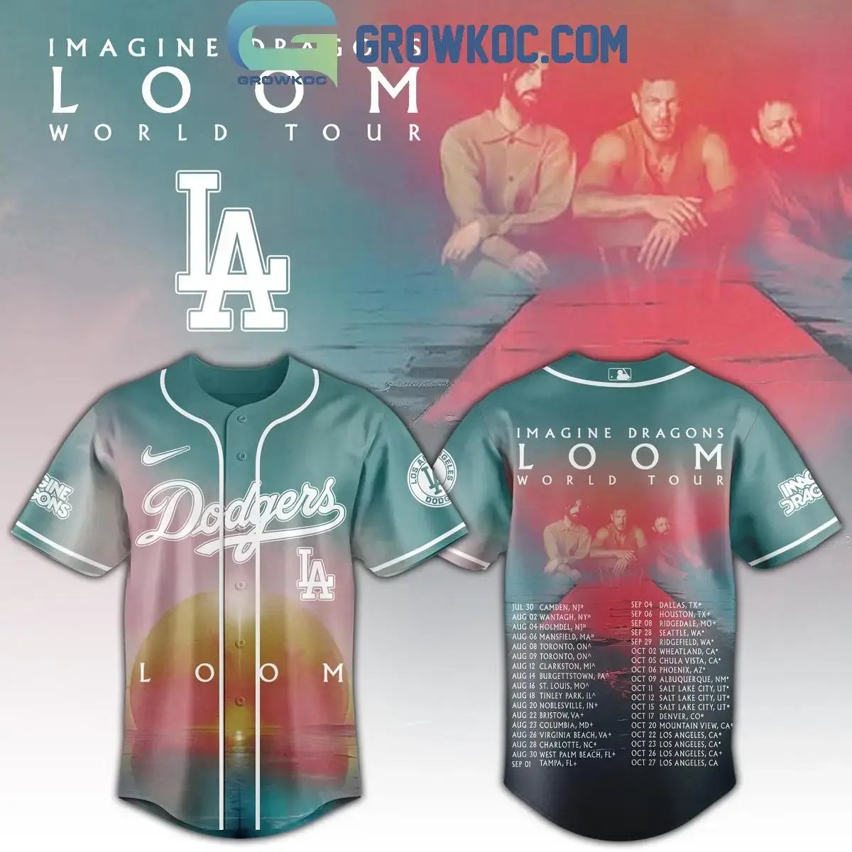 Los Angeles Dodgers x Imagine Dragons Loom World Tour 2025 Jersey Image