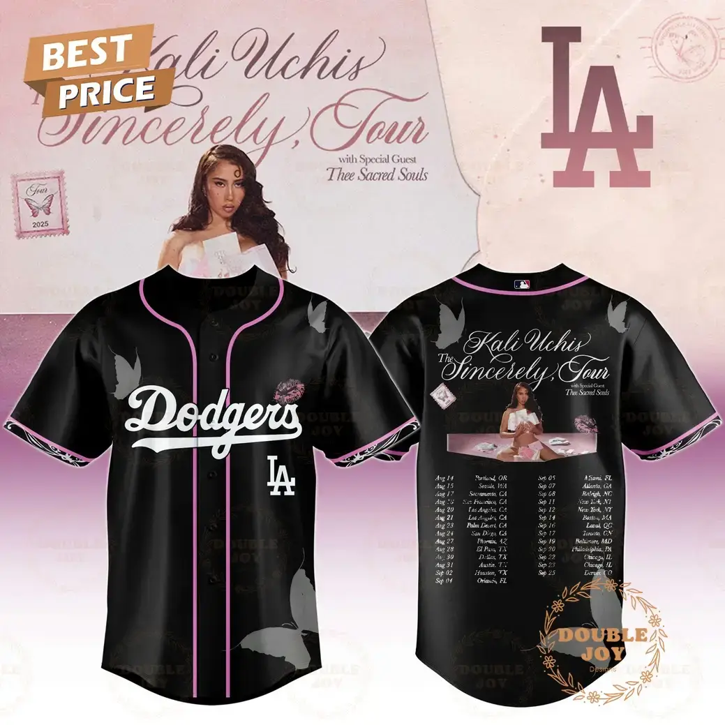 Los Angeles Dodgers x Kali Uchis Tour The Sincerely Baseball Jersey Image