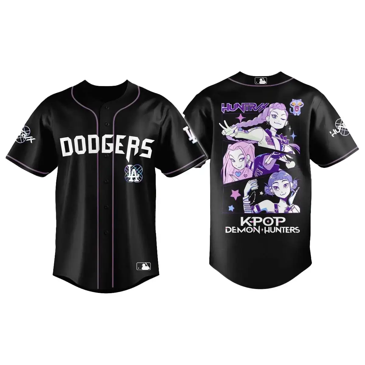 Los Angeles Dodgers x KPop Demon Hunters Baseball Jersey Image