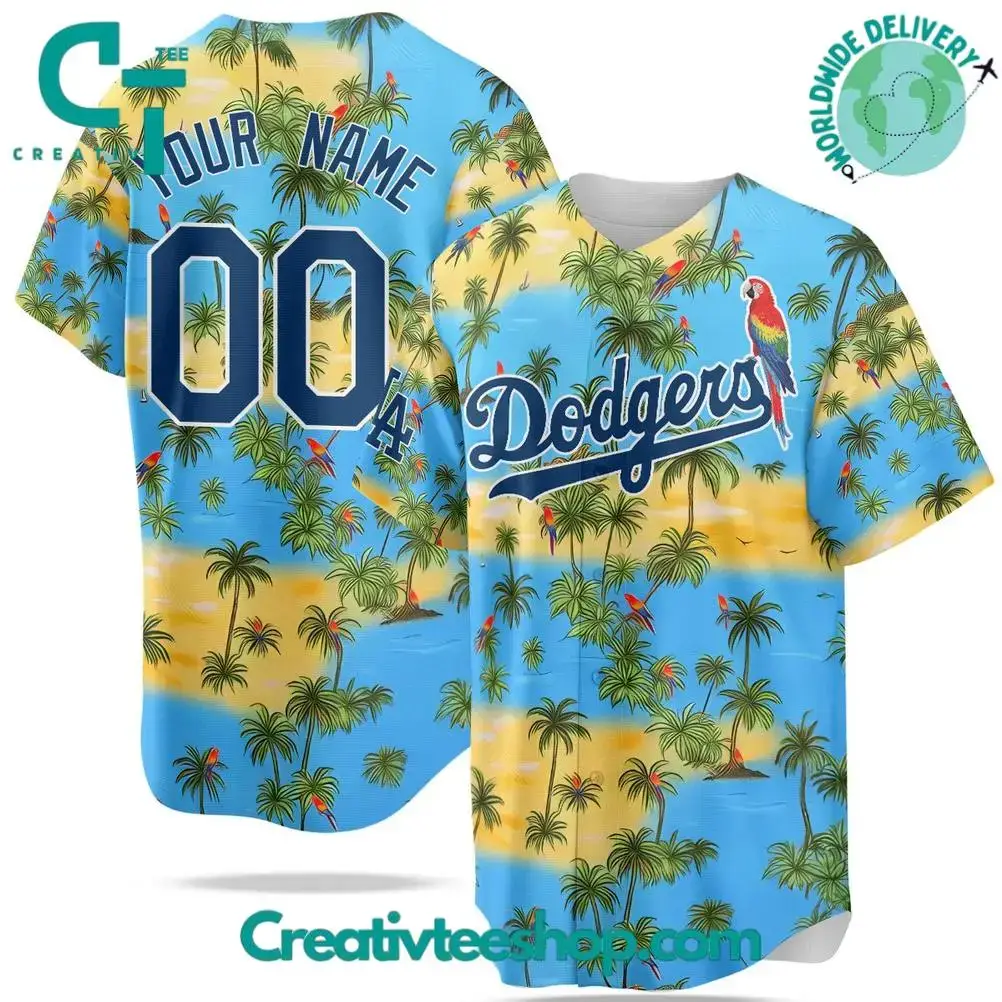 Los Angeles Dodgers X Margaritaville Summer Special Baseball Jersey Image