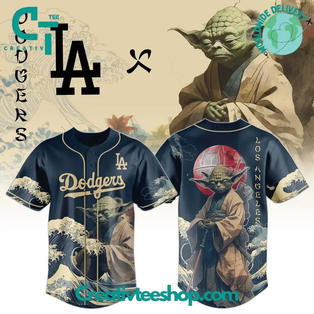 Los Angeles Dodgers X Master Yoda 2025 Japan Edition Baseball Jersey Image