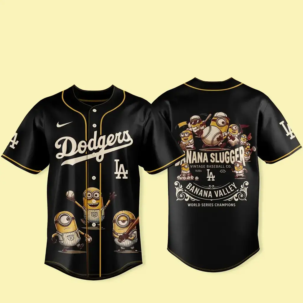 Los Angeles Dodgers x Minions and Monsters 2026 Vintage 1920s Baseball Jersey Image