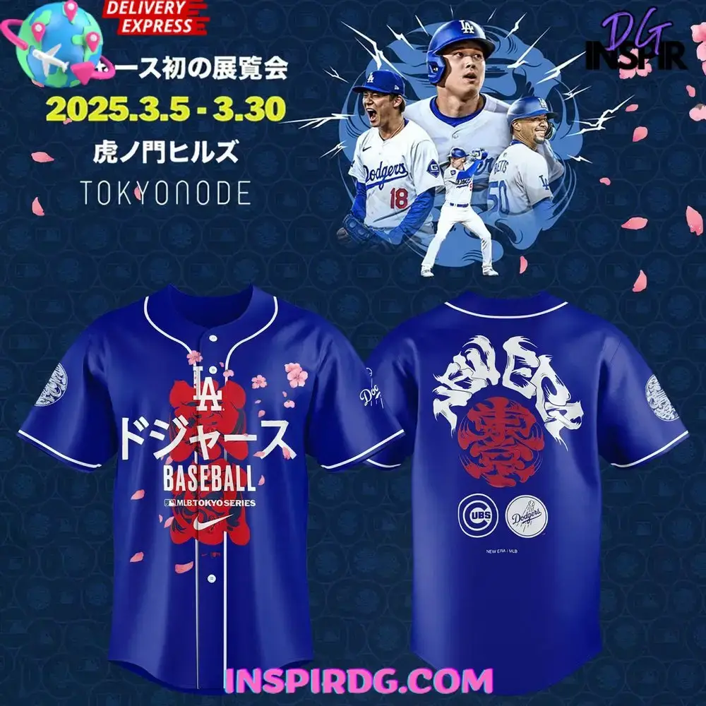 Los Angeles Dodgers X Mlb Tokyo Series 2025 Baseball Jersey Image