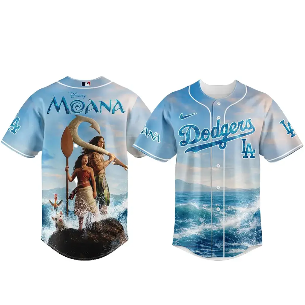 Los Angeles Dodgers x Moana Live Action 2026 Baseball Jersey Image