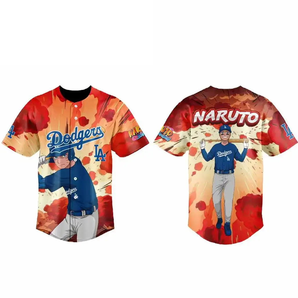 Los Angeles Dodgers x Naruto Shippuden Anime Night 2026 Baseball Jersey Image