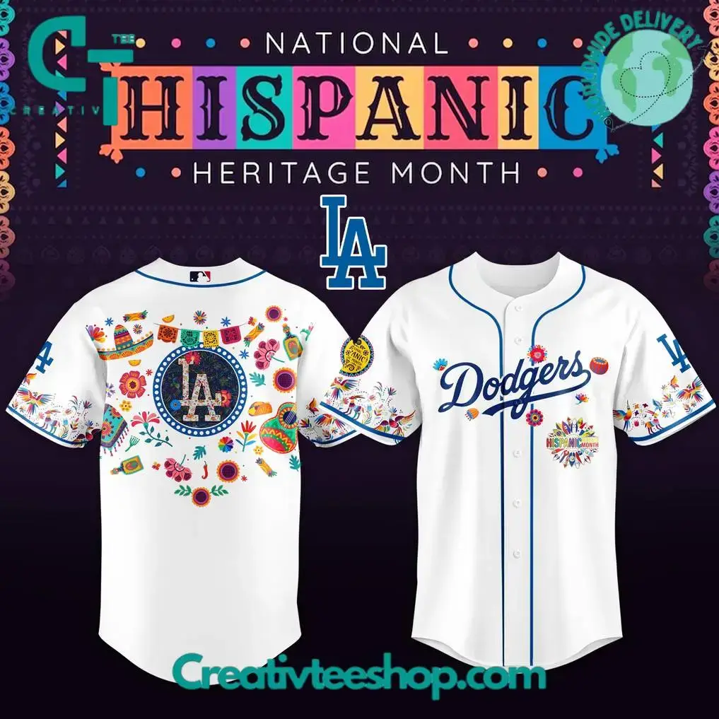 Los Angeles Dodgers X National Hispanic Heritage Month Special Edition Baseball Jersey Image