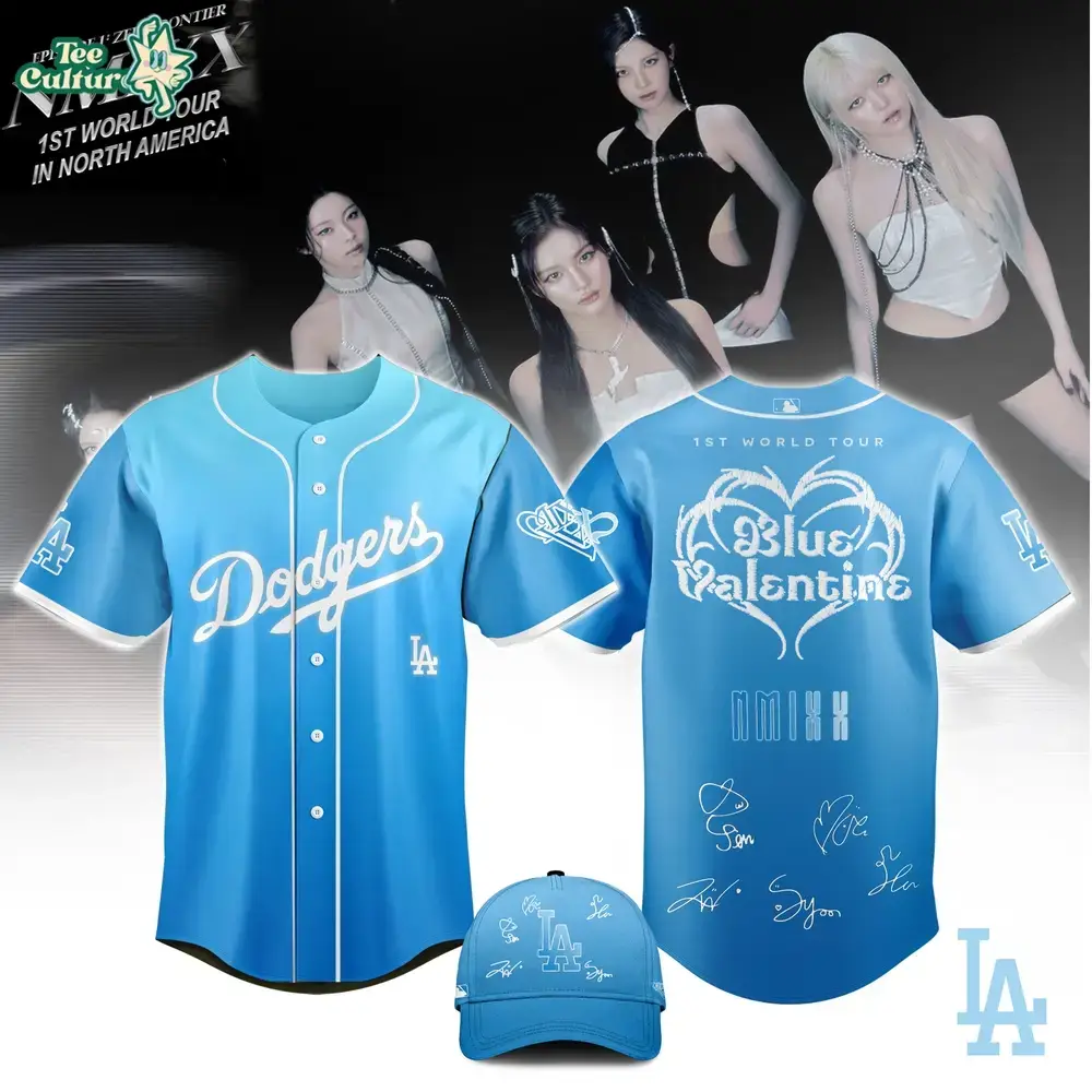 Los Angeles Dodgers x Nmixx Blue Valentine Album 1st World Tour 2026 Limited Jersey Image