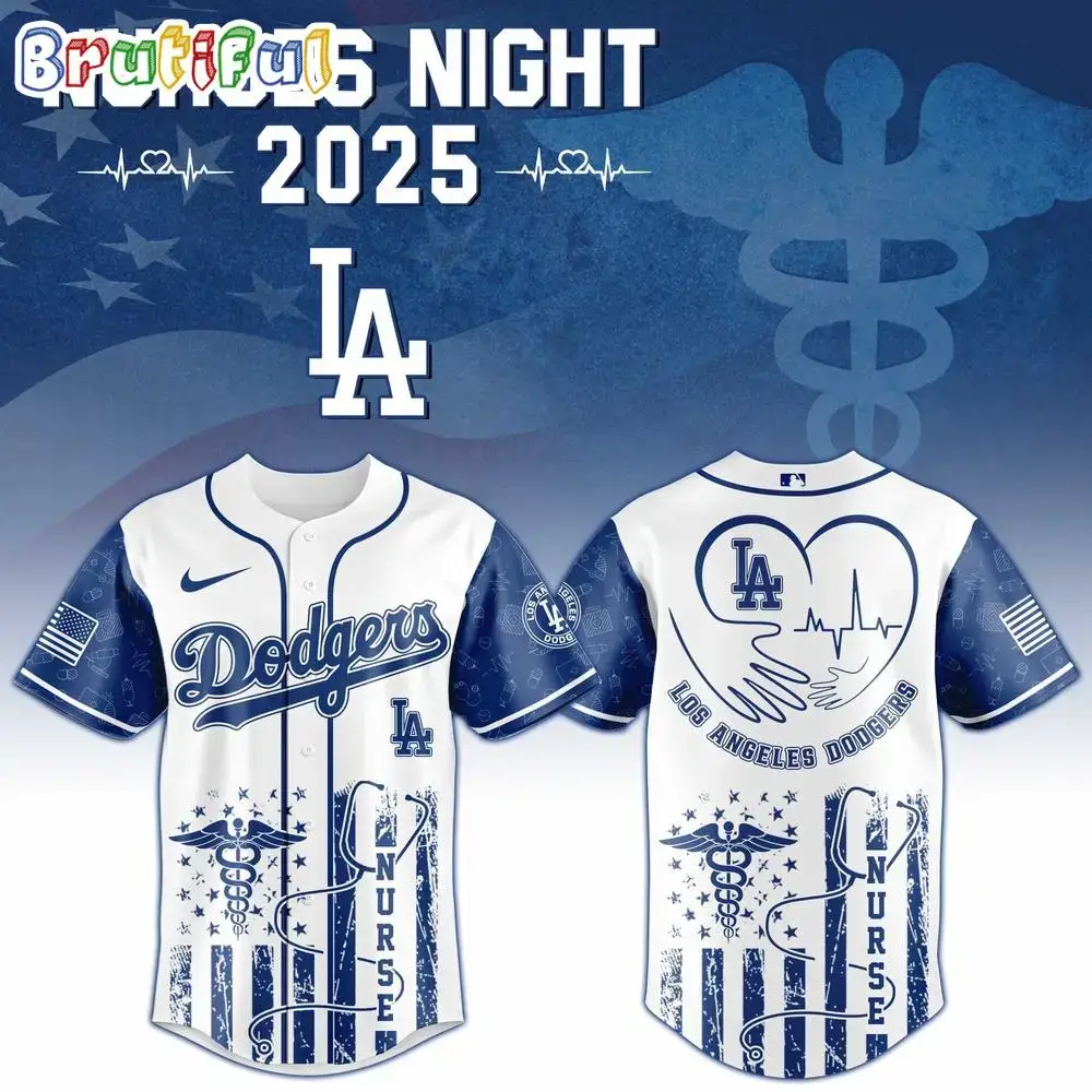 Los Angeles Dodgers X Nurses Night Exclusive Design Jersey Image