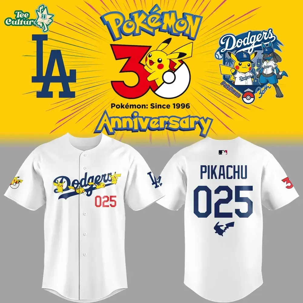 Los Angeles Dodgers x Pokemon 30th Anniversary Custom Name/Number Jersey 2026 Image