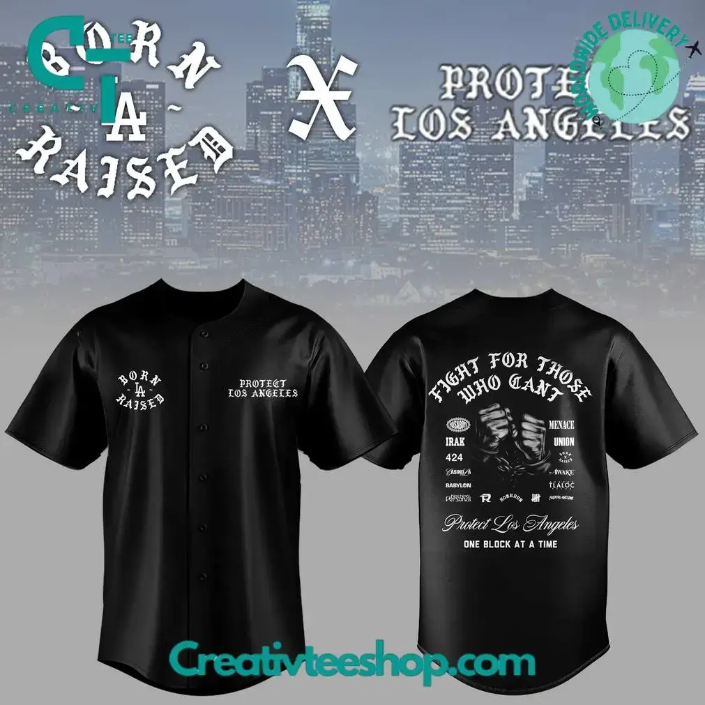 Los Angeles Dodgers X Protect Los Angeles "Born & Raised" Special Baseball Jersey Image
