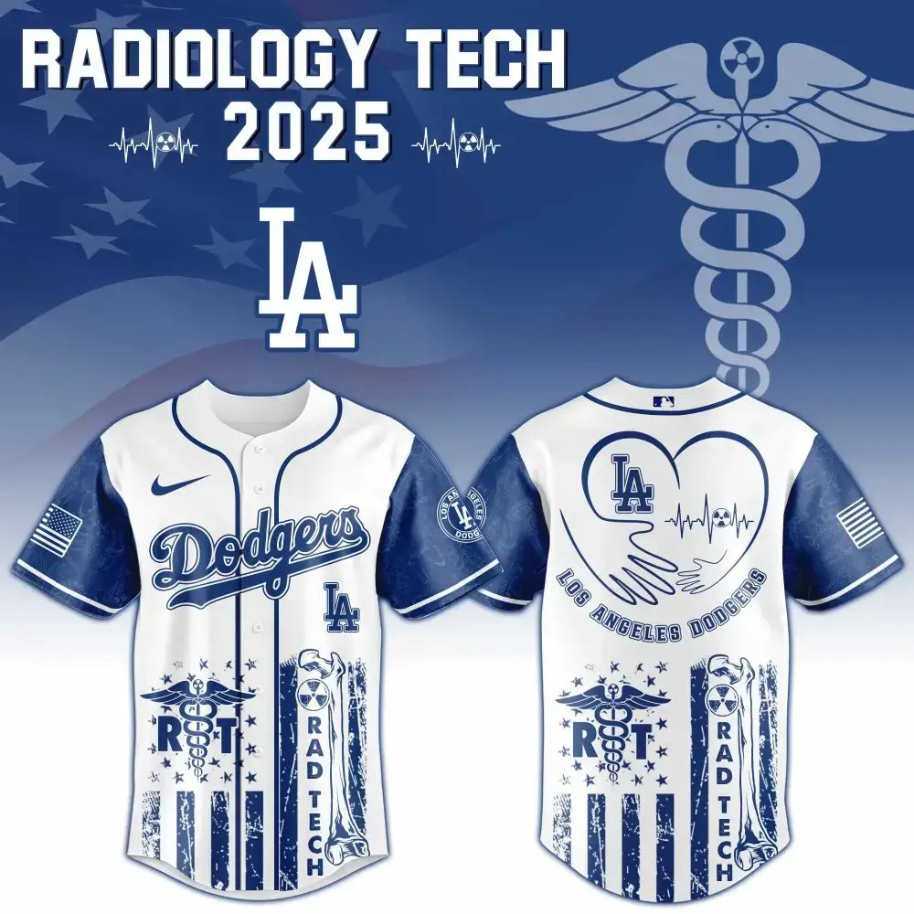 Los Angeles Dodgers X Radiology Tech Night Exclusive Design Custom Baseball Jersey Image