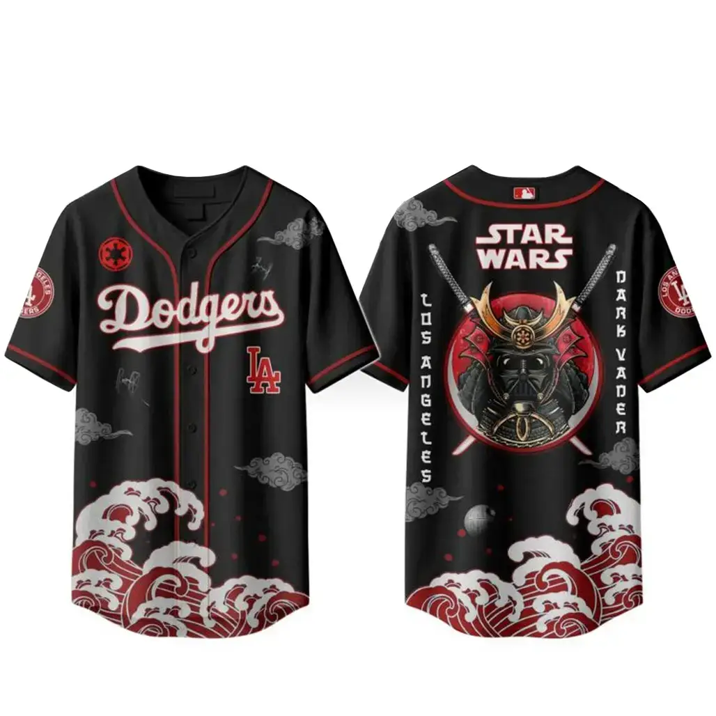 Los Angeles Dodgers x Samurai Star Wars Baseball Jersey Image