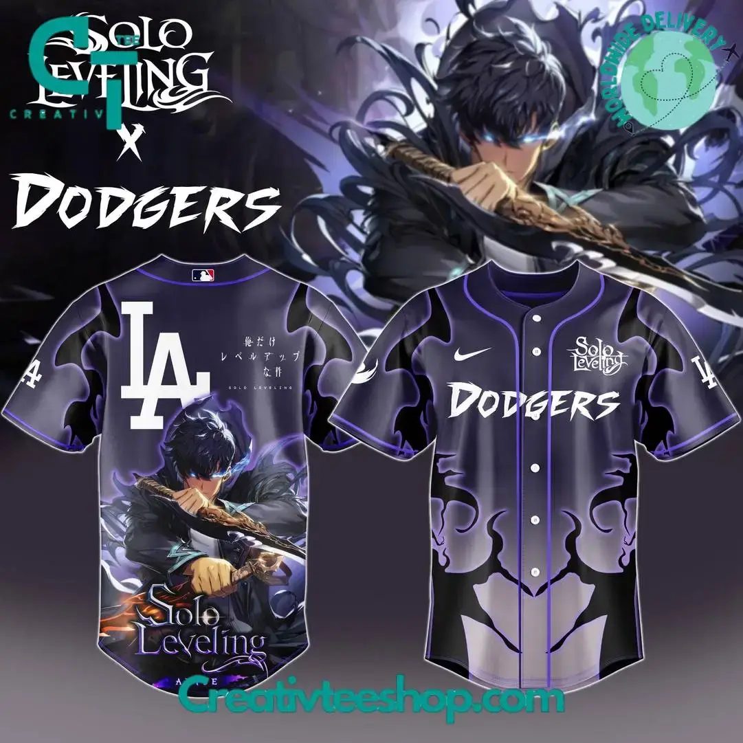 Los Angeles Dodgers X Solo Leveling Exclusive Baseball Jersey Image