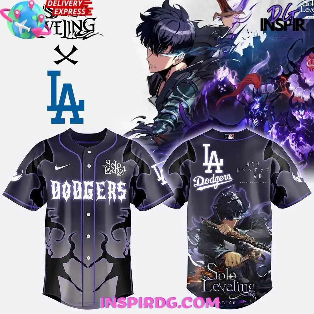 Los Angeles Dodgers X Solo Leveling Special Baseball Jersey Image