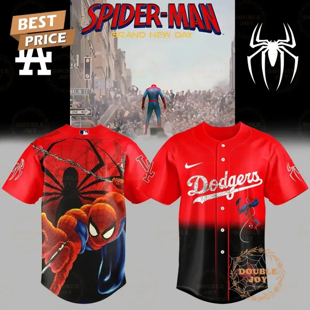Los Angeles Dodgers X Spider Man - Brand New Day 2025 Red Edition Baseball Jersey Image