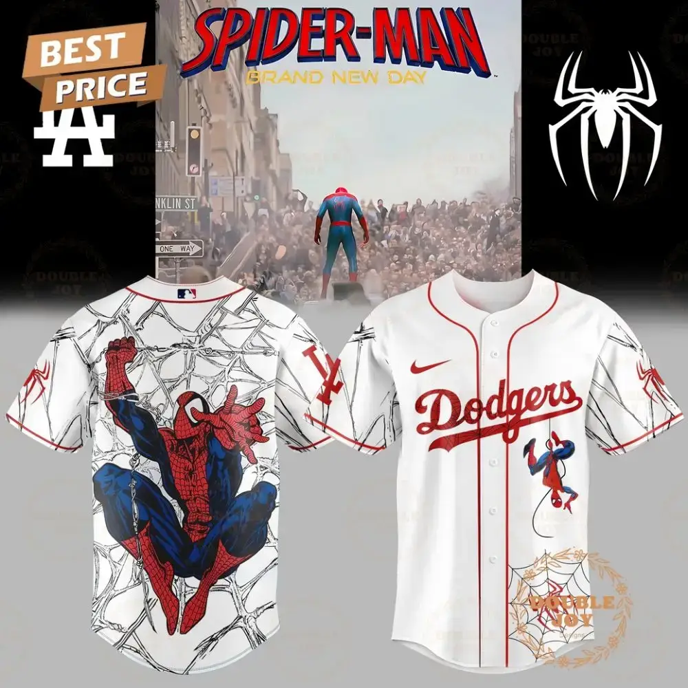 Los Angeles Dodgers X Spider Man - Brand New Day 2025 White Edition V2 Baseball Jersey Image