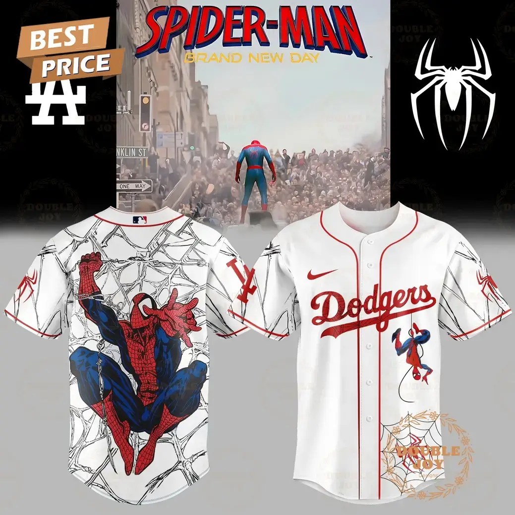 Los Angeles Dodgers x Spider Man - Brand New Day 2025 White Edition V2 Baseball Jersey Image