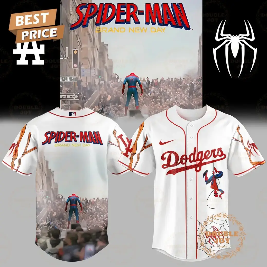 Los Angeles Dodgers x Spider Man - Brand New Day 2025 White Edition V3 Baseball Jersey Image