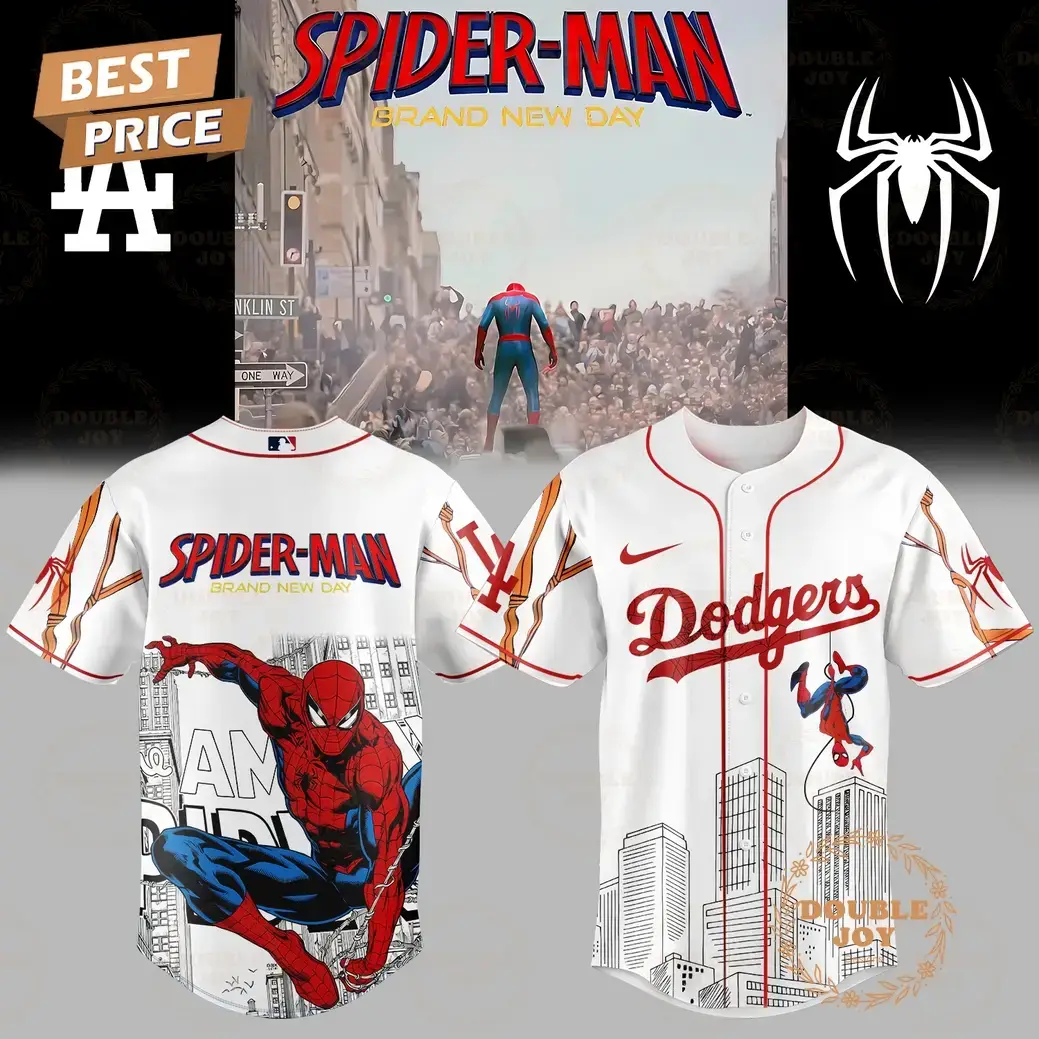 Los Angeles Dodgers x Spider Man - Brand New Day 2025 White Edition V4 Baseball Jersey Image
