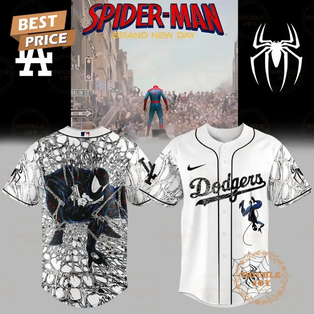 Los Angeles Dodgers X Spider Man - Brand New Day 2025 White Edition V7 Baseball Jersey Image