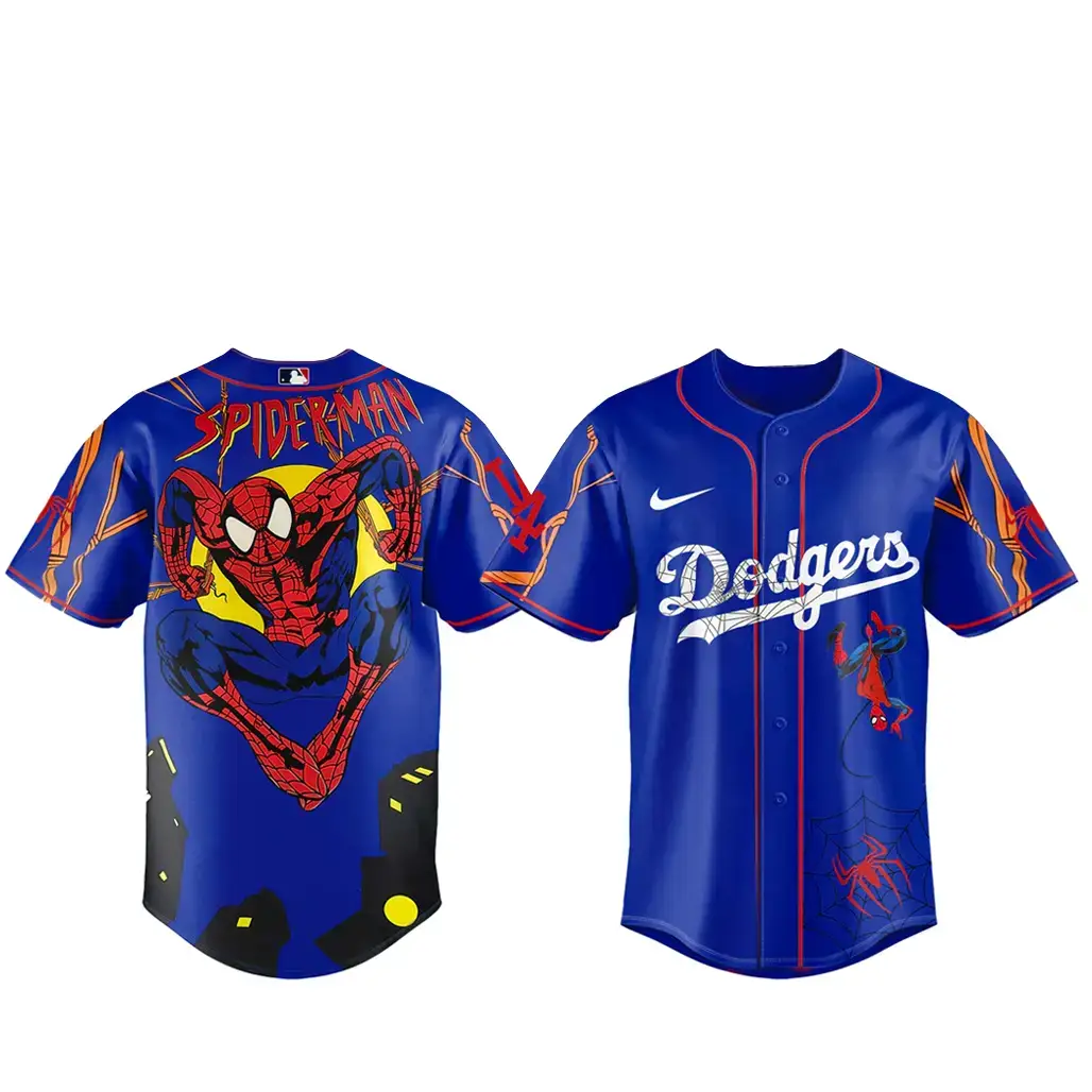 Los Angeles Dodgers x Spider Man Brand New Day 2026 Baseball Jersey Image