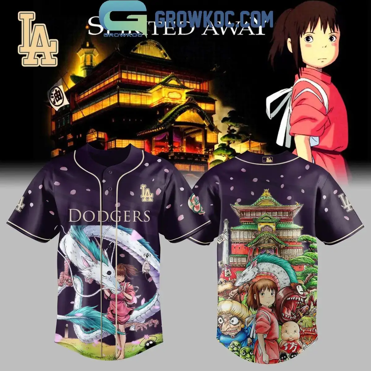 Los Angeles Dodgers x Spirited Away Studio Ghibli 2025 Baseball Jersey Image
