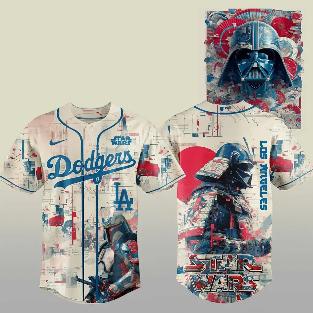Los Angeles Dodgers x Star Wars Samurai Baseball Jersey Image