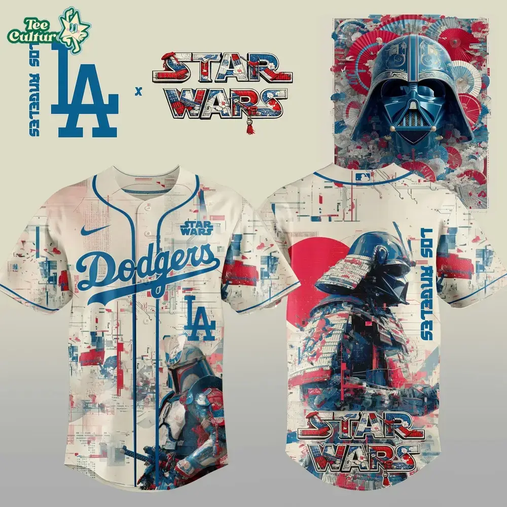 Los Angeles Dodgers x Star Wars Samurai Limited Edition Baseball Jersey Image