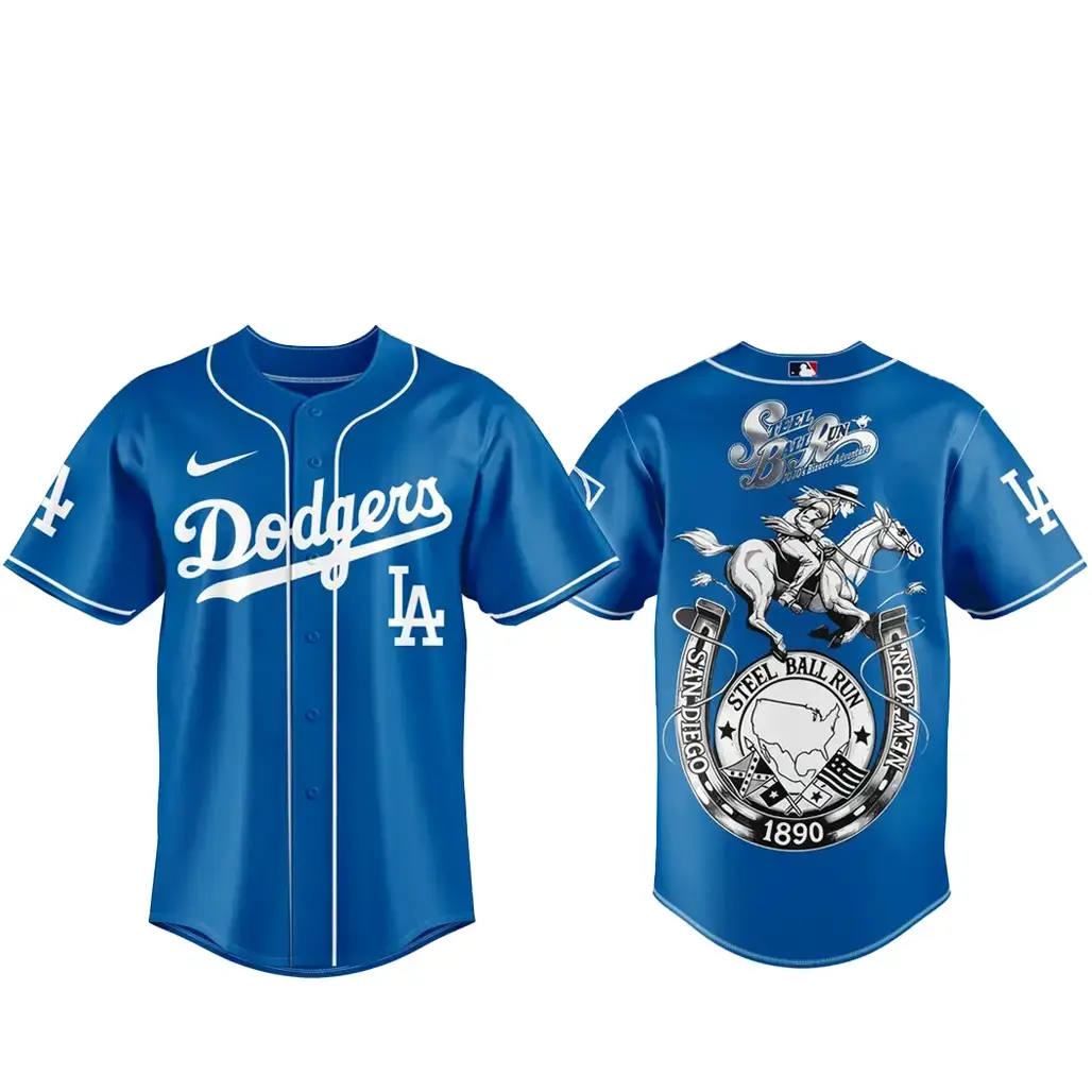 Los Angeles Dodgers x Steel Ball Run 2026 Baseball Jersey Version 1 Image