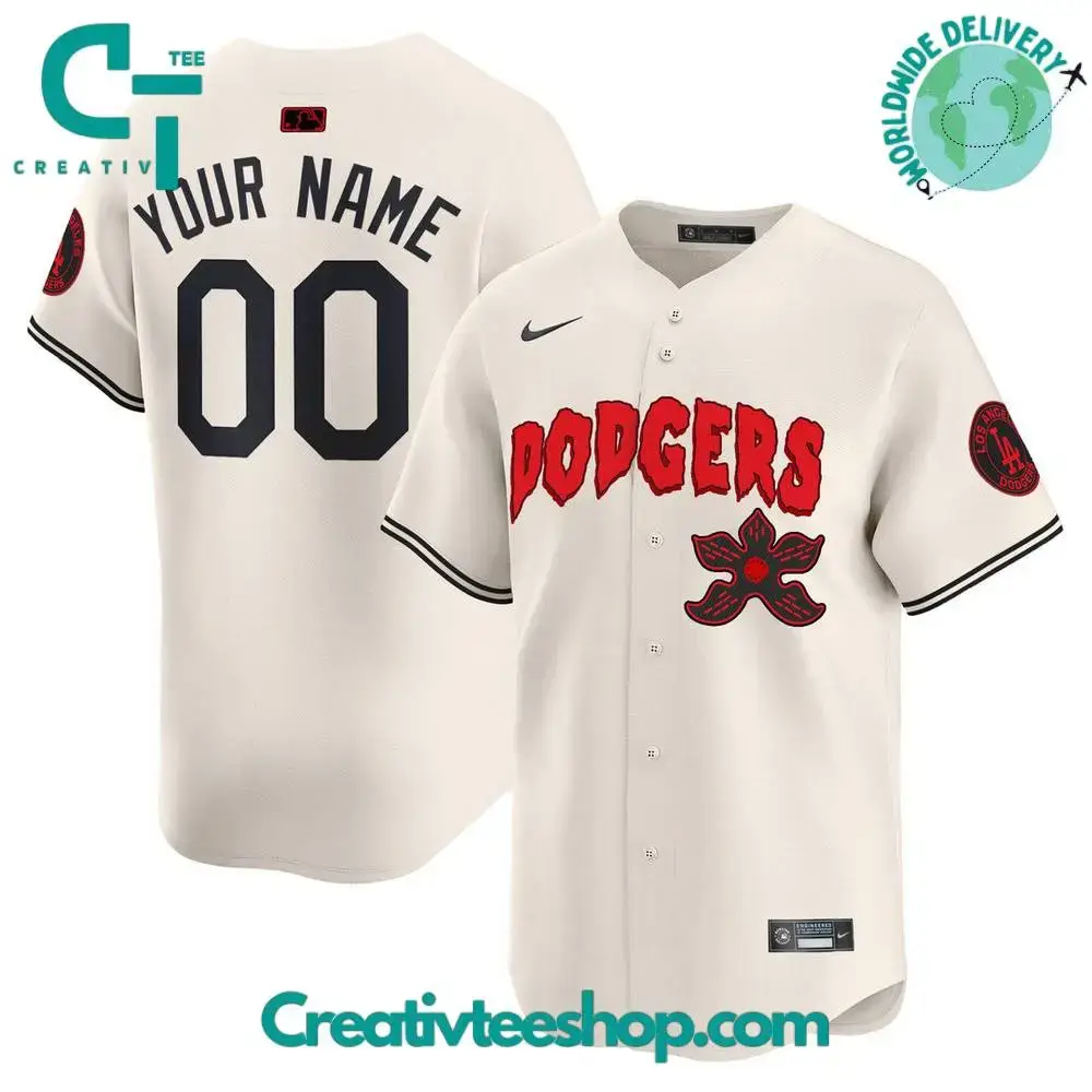 Los Angeles Dodgers X Stranger Things Special Edition Custom Jersey Image