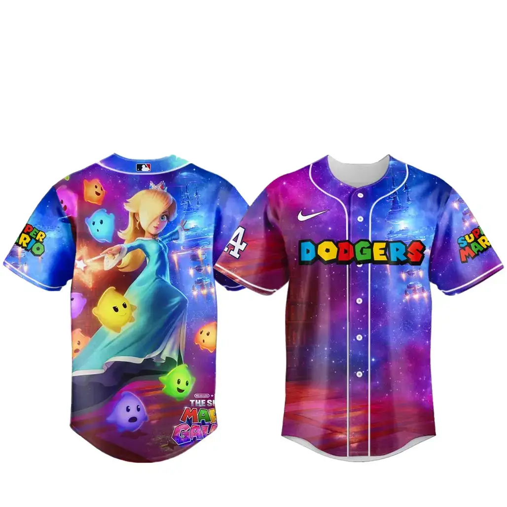 Los Angeles Dodgers x Super Mario Galaxy Baseball Jersey Version 2 Image